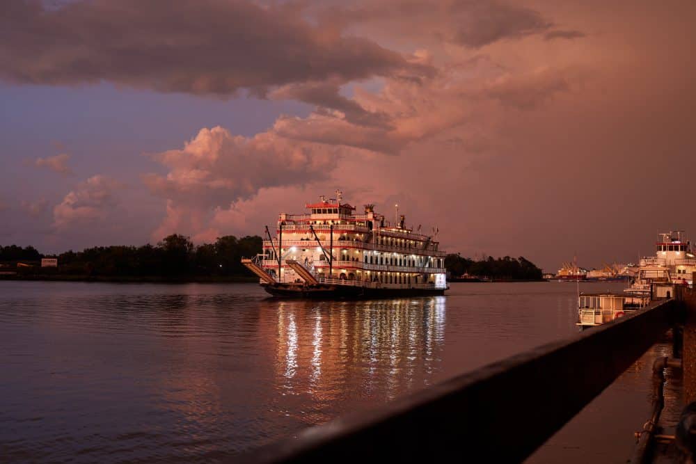 Georgia Queen ferry on Savannah Harbor