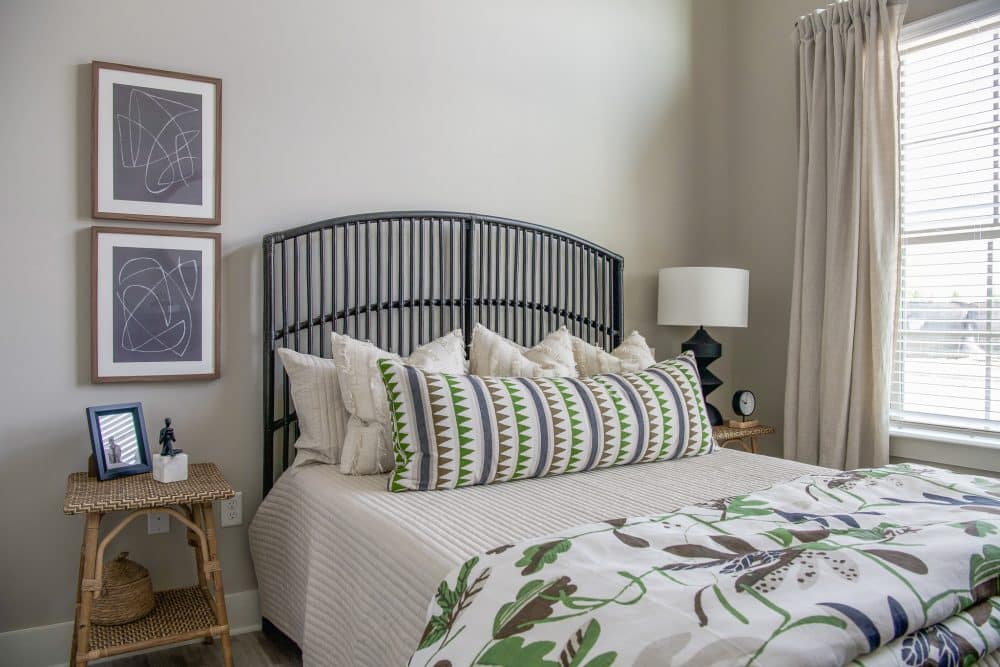 Interior bedroom with natural light